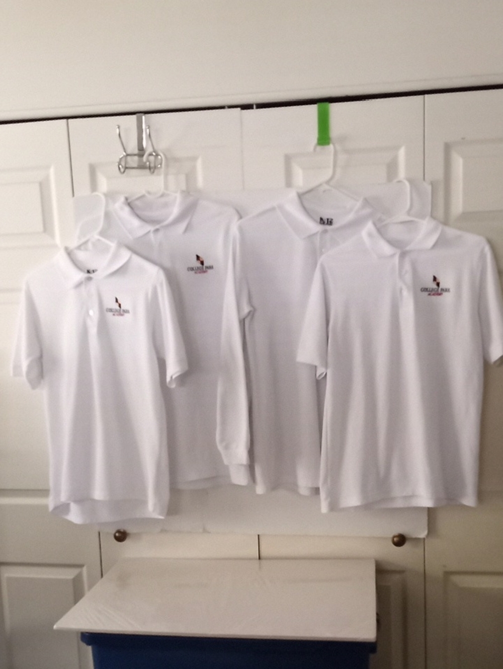 School Uniform White Polo Shirts - College Park Academy Logo